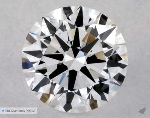 0.59 carat G-VVS2 Excellent cut Natūralus Round Deimantas (1)