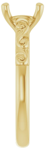 Sužadėtuvių Žiedas „Solitaire“ 14k yellow gold Cushion 7mm (4)