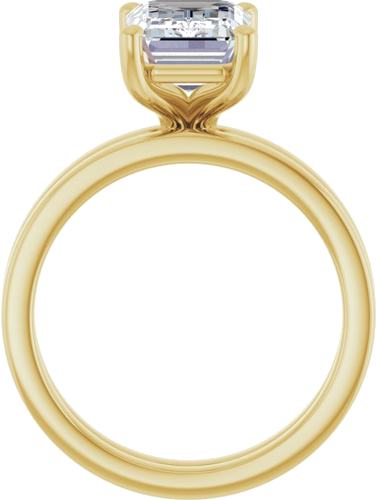 Sužadėtuvių Žiedas „Solitaire“ 14k yellow gold Emerald 10mm x 7mm (7)