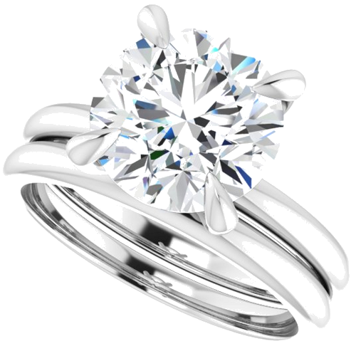 Sužadėtuvių Žiedas „Solitaire“ 950 Platinos Round 9.4mm (10)