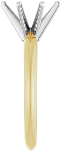 14K Yellow   White 9x7 mm Oval 6-Prong Solitaire Engagement Ring Mounting (4)