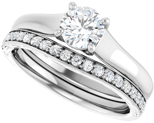 14K White 5.2 mm Round Solitaire Engagement Ring Mounting (10)