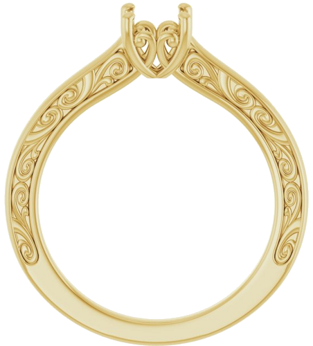 Sužadėtuvių Žiedas „Solitaire“ 14k yellow gold Oval 7mm x 5mm (2)