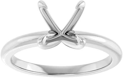 Sužadėtuvių Žiedas „Claw-Prong Solitaire“ 14k white gold Square 5.5mm (3)