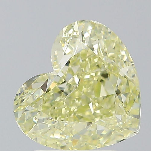 3.22 carat Fancy Light Yellow-SI1 Natūralus Heart Deimantas (1)