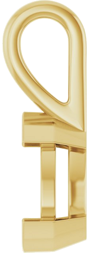 Pakabukas „Half-Bezel Solitaire Charm“ 14k yellow gold Pear 9mm x 6mm (3)