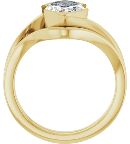 Sužadėtuvių Žiedas „Half-Bezel Solitaire“ 14k yellow gold Marquise 14mm x 7mm (7)