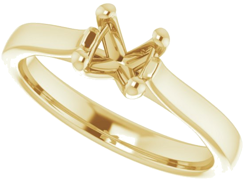 Sužadėtuvių Žiedas 18k yellow gold Round 5.5mm (5)