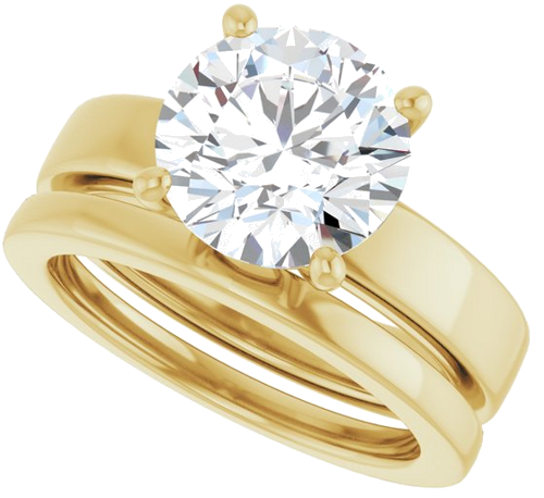 Sužadėtuvių Žiedas 14k yellow gold Round 9.4mm (10)