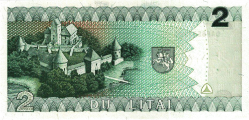 1993 Lietuva M. Valančius 2 litų banknotas (2)