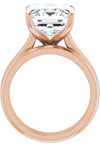 Sužadėtuvių Žiedas „Accented“ 14k rose gold Emerald 12mm x 10mm (7)
