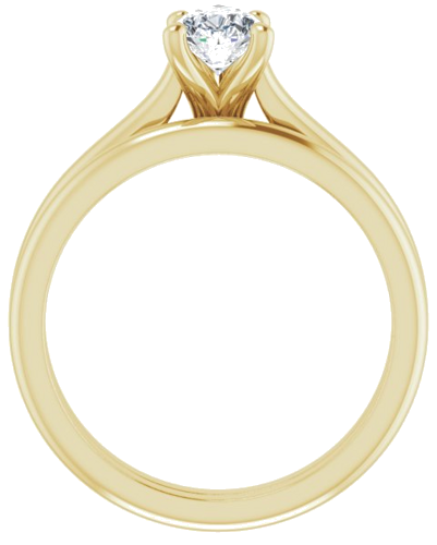 Sužadėtuvių Žiedas „Solitaire“ 585 Geltonojo Aukso Pear Shape 7mm x 5mm (7)