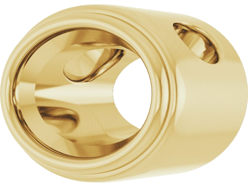 Pakabukas „Bezel-Set Solitaire“ 10k yellow gold Oval 6mm x 4mm (2)
