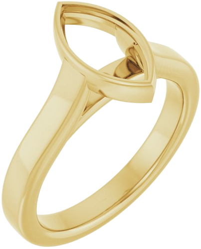 Sužadėtuvių Žiedas „Bezel-Set Solitaire“ 14k yellow gold Marquise 10mm x 5.5mm (1)