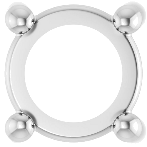 14K White 4 mm Round Cabochon Pendant Mounting (1)