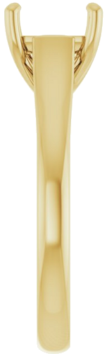 Sužadėtuvių Žiedas „Solitaire“ 18k yellow gold Asscher 7mm (4)