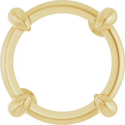 Pakabukas „Solitaire Slide“ 18k yellow gold Round 6.5mm (1)
