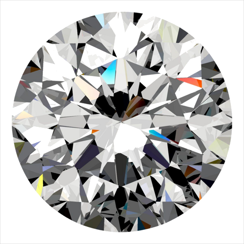 0.4 carat F-VVS2 Very Good cut Natūralus Round Deimantas (1)