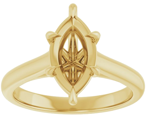 Sužadėtuvių Žiedas „Claw-Prong“ 14k yellow gold Marquise 12mm x 6mm (3)