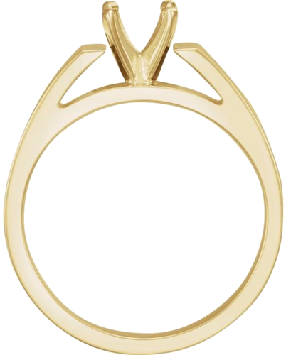 18K Yellow 6.5 mm Round Engagement Ring Mounting (2)