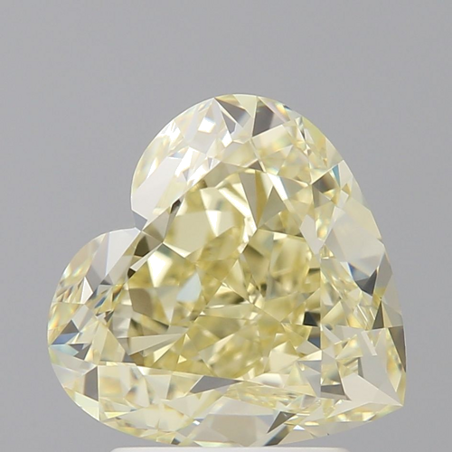 3.0 carat Fancy Light Yellow-VVS1 Natūralus Heart Deimantas (1)