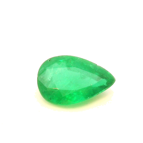 0.32 carat GREEN Pear Smaragdas (1)