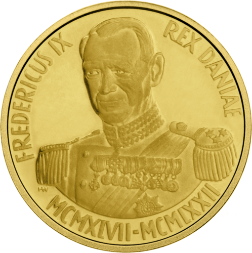 1972 Дания Король Фридрих IX золотая медаль (1)