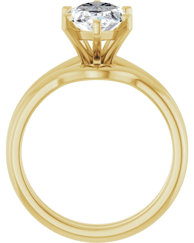 Sužadėtuvių Žiedas 14k yellow gold Marquise 15mm x 7mm (7)
