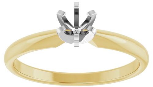 Sužadėtuvių Žiedas „Claw-Prong Solitaire“ 14k yellow/white gold Round 4.1mm (3)