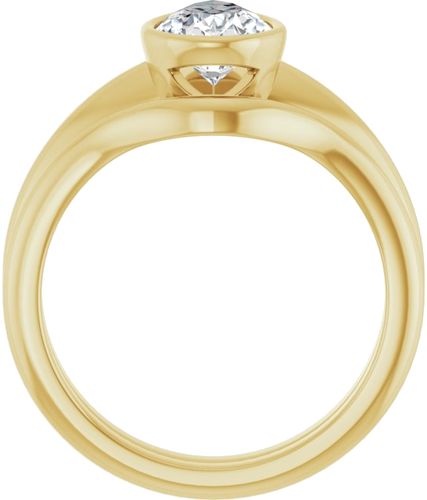 Sužadėtuvių Žiedas „Bezel-Set Solitaire“ 14k yellow gold Pear 10mm x 6mm (7)