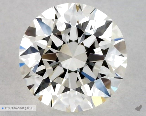 0.51 carat I-VVS2 Excellent cut Natūralus Round Deimantas (1)