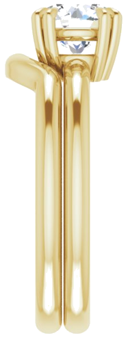 Sužadėtuvių Žiedas „Solitaire“ 585 Geltonojo Aukso Round 6.5mm (9)