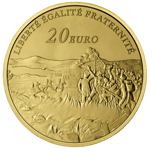 2005 Prancūzija Austerlico mūšis 20 eurų auksinė moneta (2)