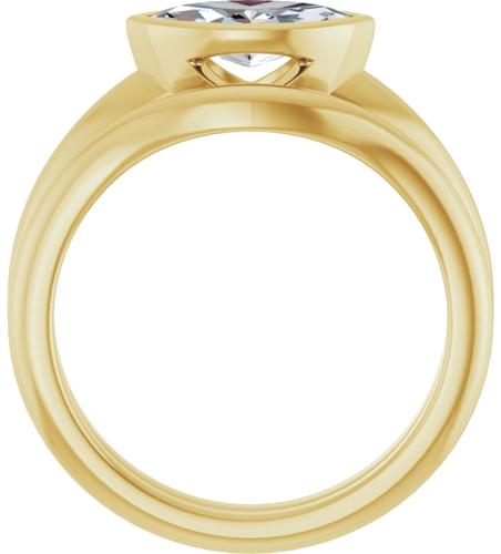 Sužadėtuvių Žiedas „Bezel-Set Solitaire“ 10k yellow gold Marquise 9.5mm x 5mm (7)