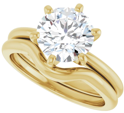 Sužadėtuvių Žiedas „Solitaire“ 18k yellow gold Round 8.2mm (10)