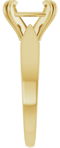 Sužadėtuvių Žiedas „Double Claw-Prong Solitaire“ 14k yellow gold Elongated Cushion 9mm x 7mm (4)