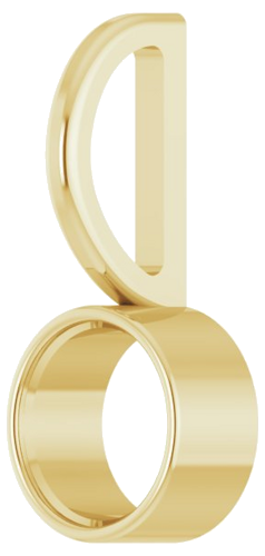 14K Yellow 5 mm Round Solitaire Charm Pendant Mounting (2)