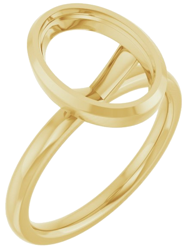 Sužadėtuvių Žiedas „Bezel-Set Solitaire“ 14k yellow gold Oval 11.5mm x 8mm (1)