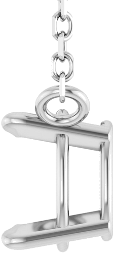 Pakabukas „Solitaire“ 14k white gold Oval 6mm x 4mm (3)