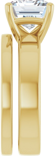 14K Yellow 10x8 mm Emerald Solitaire Engagement Ring Mounting (9)