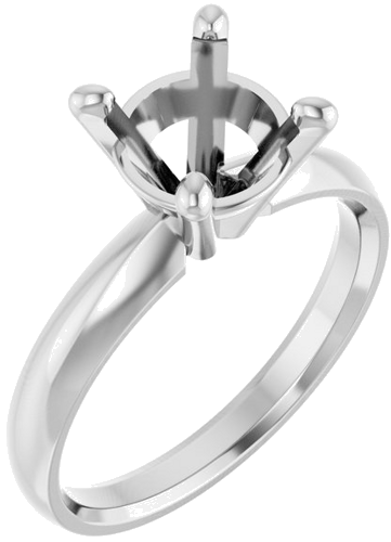 Sužadėtuvių Žiedas „Solitaire“ 14k white gold Round 8mm (1)