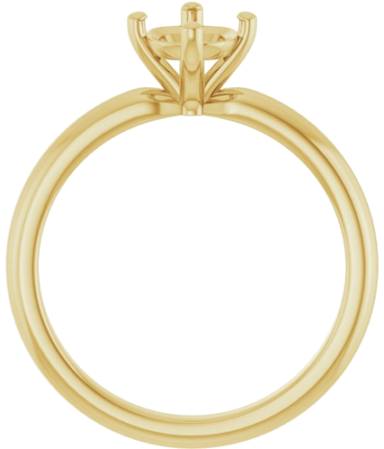 Sužadėtuvių Žiedas 14k yellow gold Elongated Cushion 7.5mm x 5.5mm (2)