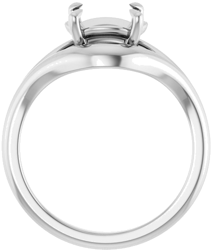 Sužadėtuvių Žiedas „Claw-Prong Solitaire“ 14k white gold Oval 9mm x 7mm (2)