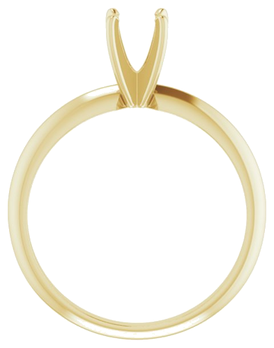 14K Yellow 5-5.3 mm Round 4-Prong Light Solitaire Ring Mounting (2)