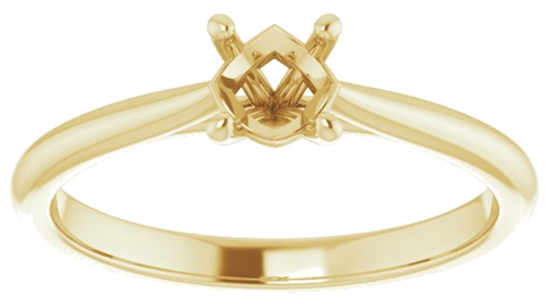 14K Yellow 4.8 mm Round Solitaire Engagement Ring Mounting (3)