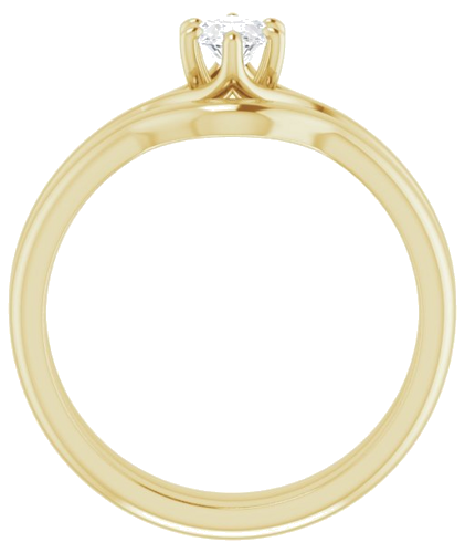 Sužadėtuvių Žiedas „Solitaire“ 14k yellow gold Oval 6mm x 4mm (7)