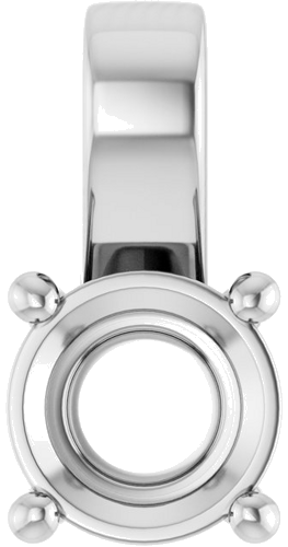 14K White 6.5 mm Round Pendant Mounting (1)