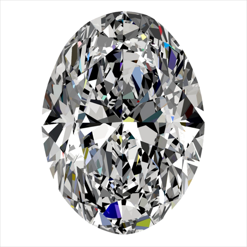 0.3 carat F-SI1 Natūralus Oval Deimantas (1)
