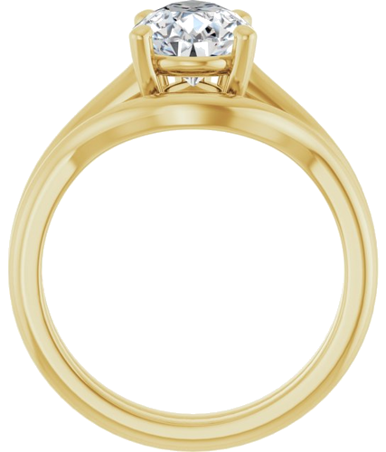 Sužadėtuvių Žiedas „V-End Prong“ 14k yellow gold Pear 10mm x 7mm (7)