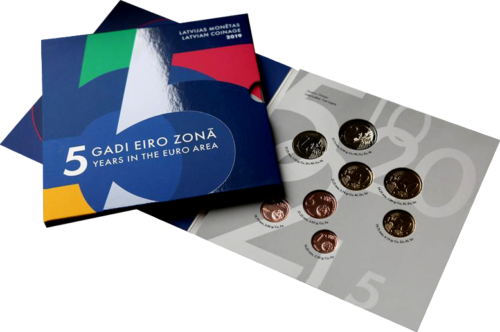 2019 Latvia Euro coin BU set (2)